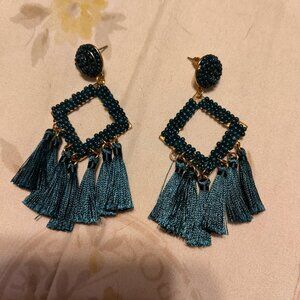 Pretty greenish-blue earrings no discount's given prices are low enough